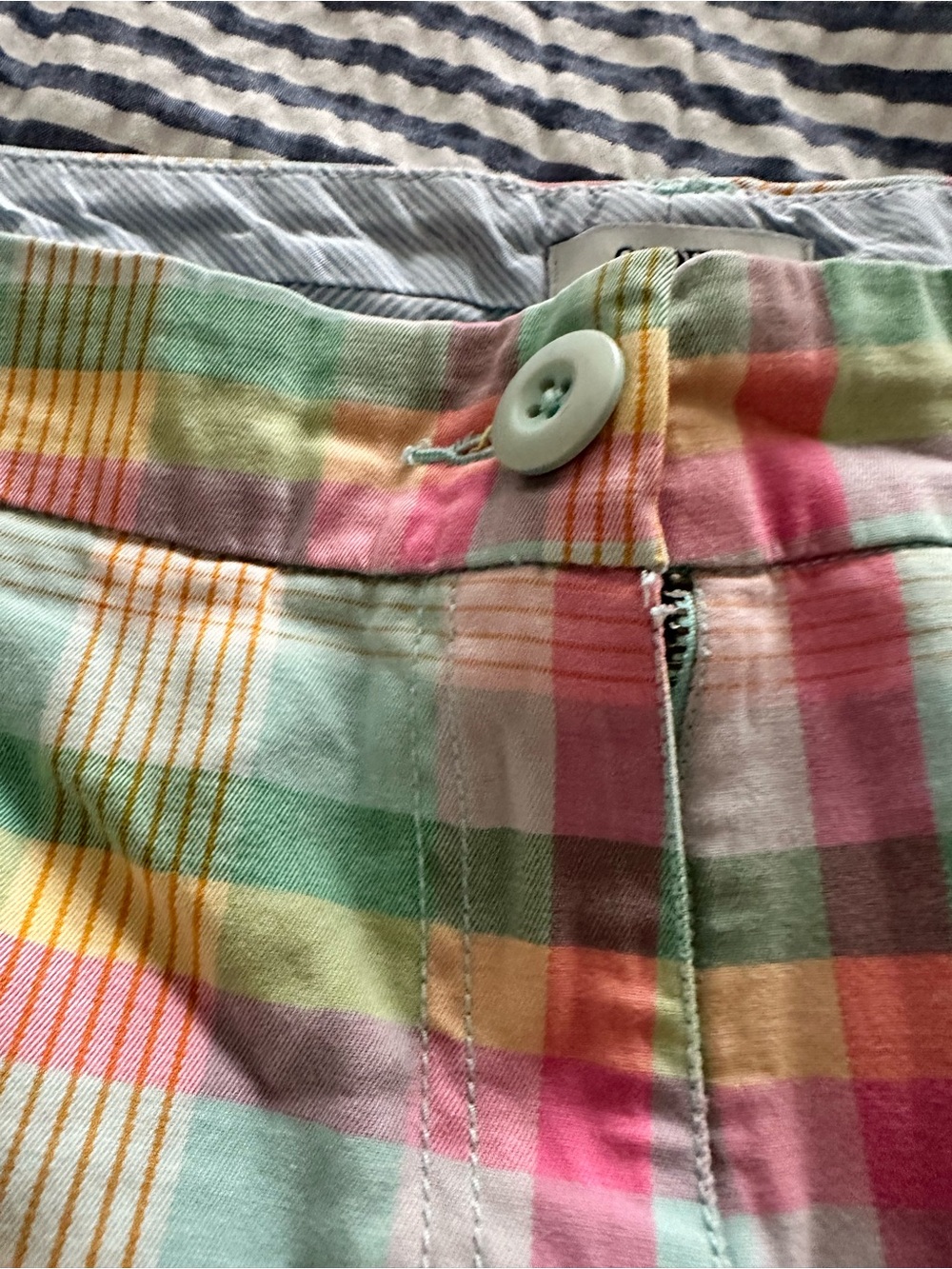 crown & ivy Pastel Plaid Shorts in Mint, Pink & Yellow - Picture 8 of 9
